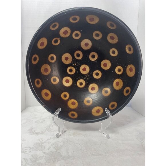 Peruvian Genaro Paz Eastilid Potter Designer Salad Bowl Signed by Artist - Picture 1 of 10